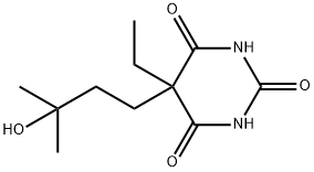 5-Ethyl-5-(3-hydroxy-3-methylbutyl)barbituric acid 结构式