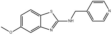5-METHOXY-N-(PYRIDIN-4-YLMETHYL)BENZO[D]THIAZOL-2-AMINE 结构式