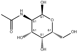 2-乙酰胺基-2-脱氧-D-半乳糖 结构式