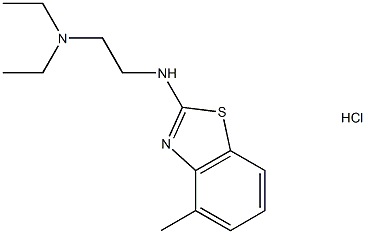 N1,N1-DIETHYL-N2-(4-METHYLBENZO[D]THIAZOL-2-YL)ETHANE-1,2-DIAMINE HYDROCHLORIDE 结构式