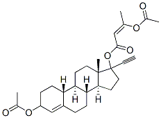 17-ethynyl-4-estrene-3,17-diol-3-acetate-17-(3'-acetoxy-2'-butenoate) 结构式