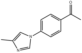 1-(4-(4-甲基-1H-咪唑-1-基)苯基)乙酮 结构式