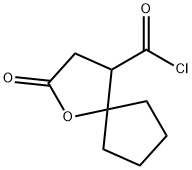 1-Oxaspiro[4.4]nonane-4-carbonyl chloride, 2-oxo- (9CI) 结构式