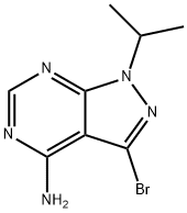 3-溴-1-异丙基-1H-吡唑并[3,4-D]嘧啶-4-胺 结构式