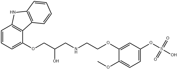 5'-Hydroxyphenyl Carvedilol Sulfate Ammonium Salt 结构式