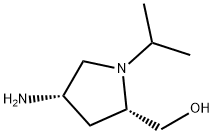 2-Pyrrolidinemethanol,4-amino-1-(1-methylethyl)-,(2S-cis)-(9CI) 结构式