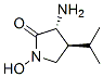 2-Pyrrolidinone,3-amino-1-hydroxy-4-(1-methylethyl)-,trans-(9CI) 结构式