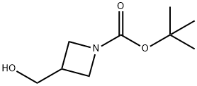 3-羟甲基氮杂环丁烷-1-羧酸叔丁酯 结构式
