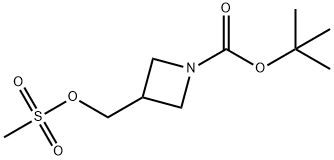 3-(甲烷磺酰氧基甲基)氮杂丁烷-1-羧酸叔丁酯 结构式