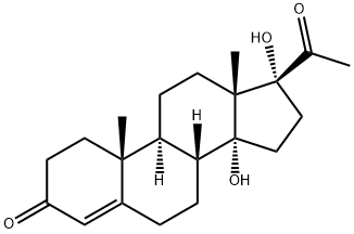 14,17-二羟基黄体酮 结构式