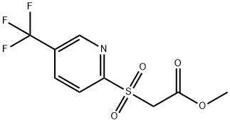 METHYL 2-[[5-(TRIFLUOROMETHYL)-2-PYRIDYL]SULFONYL]ACETATE 结构式