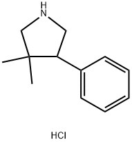 3,3-二甲基-4-苯基吡咯烷盐酸盐 结构式