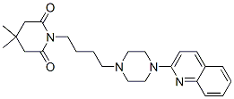 4,4-dimethyl-1-[4-(4-quinolin-2-ylpiperazin-1-yl)butyl]piperidine-2,6- dione 结构式
