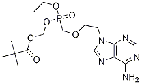 2,2-二甲基丙酸 [[[[2-(6-氨基-9H-嘌呤-9-基)乙氧基]甲基]乙氧基膦酰基]氧基]甲酯 结构式