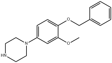 1-(4-苄氧基-3-甲氧基苯基)哌嗪 结构式