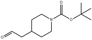 4-(2-氧代乙基)哌啶-1-羧酸叔丁酯 结构式