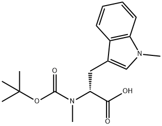 Boc-Nalpha-methyl-D-tryptophan 结构式