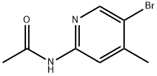 2-乙酰氨基-5-溴-4-甲基吡啶 结构式