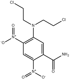 5-(N,N-bis(2-chloroethyl)amino)-2,4-dinitrobenzamide 结构式