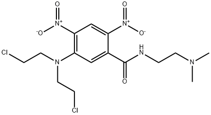 N-((N,N-dimethylamino)ethyl)-5-(N,N-bis(2-chloroethyl)amino)-2,4-dinitrobenzamide 结构式