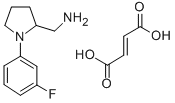 (-)-1-(3-Fluorophenyl)-2-pyrrolidinemethanamine fumarate 结构式