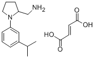 (-)-1-(3-(1-Methylethyl)phenyl)-2-pyrrolidinemethanamine fumarate 结构式