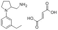 (-)-1-(3-Ethylphenyl)-2-pyrrolidinemethanamine fumarate 结构式