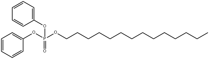 Phosphoric acid, diphenyl tetradecyl ester 结构式