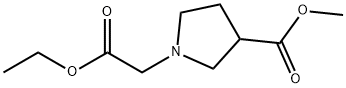 1-(2-乙氧基-2-氧代乙基)3-吡咯烷甲酸甲酯 结构式