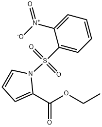 1H-Pyrrole-2-carboxylic acid, 1-[(2-nitrophenyl)sulfonyl]-, ethyl este r 结构式