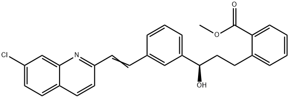 (R)-2-[3-[3-[2-(7-chloro-2-quinolinyl)ethenyl]phenyl]-3-hydroxypropyl]benzoic acid methyl ester 结构式