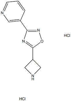 3-(5-AZETIDIN-3-YL-1,2,4-OXADIAZOL-3-YL)PYRIDINE DIHYDROCHLORIDE 结构式