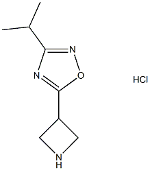 5-AZETIDIN-3-YL-3-ISOPROPYL-1,2,4-OXADIAZOLE HYDROCHLORIDE 结构式