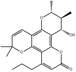 (+)-胡桐素A 结构式