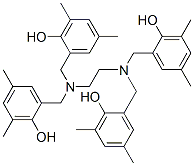 N,N,N',N'-tetrakis(2-hydroxy-3,5-dimethylbenzyl)ethylenediamine 结构式