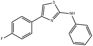 4-(4-氟苯基)-N-苯基-1,3-噻唑-2-胺 结构式