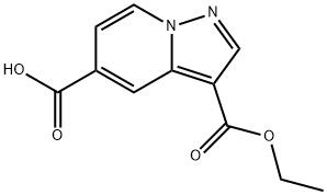 吡唑并[1,5-A〕吡啶-3,5-二羧酸-3-乙基 结构式