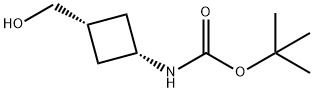 顺式-3-羟甲基环丁基氨基甲酸叔丁酯 结构式