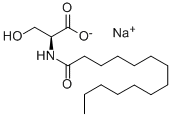 N-肉豆蔻酰-L-丝氨酸钠盐 结构式