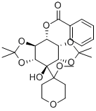 1-O-BENZOYL-2,3:5,6-DI-O-ISOPROPYLIDENE-4-(4-METHOXY-TETRAHYDROYRAN-4-YL)-MYO-INOSITOL 结构式