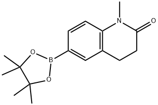1-甲基-6-硼酸频那醇酯-3,4-二氢喹啉-2(1H)-酮 结构式