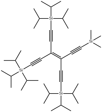 1-(三甲硅基乙炔基)-1,2,2-三(三异丙硅基乙炔基)乙烯 结构式