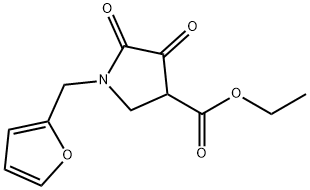1-(2-呋喃基)-4,5-二氧代吡咯烷-3-羧酸乙酯 结构式