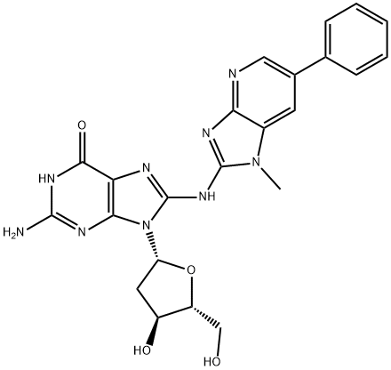N-(deoxyguanosin-8-yl)-2-amino-1-methyl-6-phenylimidazo(4,5-b)pyridine 结构式