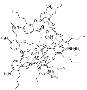 bis(di-n-butyl(4-aminosalicylate)tin)oxide 结构式