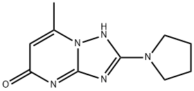 7-甲基-2-吡咯烷-1-基[1,2,4]三唑并[1,5-A]嘧啶-5(4H)-酮 结构式