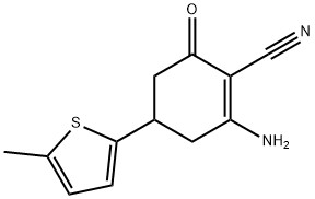 2-氨基-4-(5-甲基-2-噻吩)-6-氧代环己-1-烯-1-甲腈 结构式