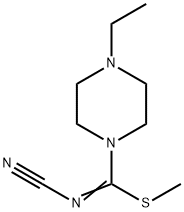 methyl N-cyano-4-ethylpiperazine-1-carbimidothioate 结构式