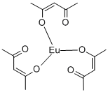 三(2,4-戊二酸)铕水合物 结构式