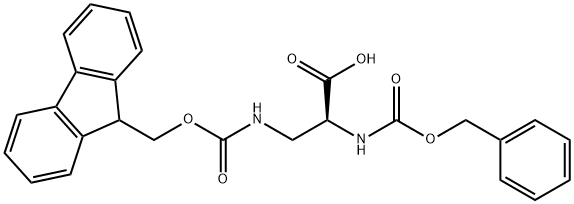 N-苄氧羰基-N'-芴甲氧羰基-L-2,3-二氨基丙酸 结构式